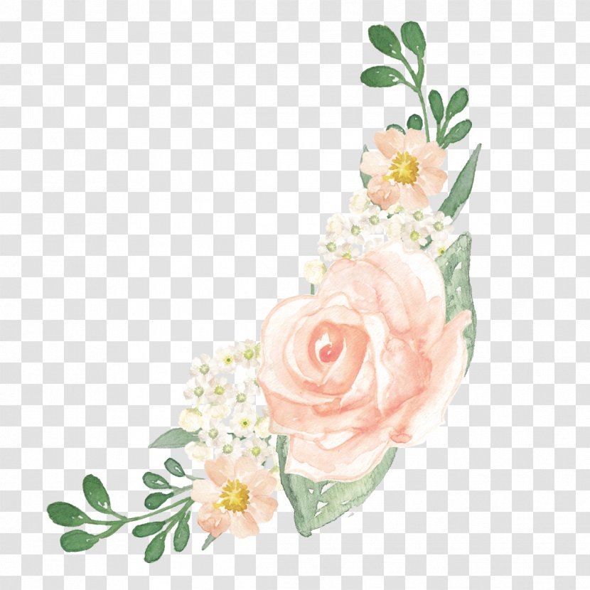 Flower Watercolor Painting Illustration Garden Roses Wedding - Bouquet Transparent PNG