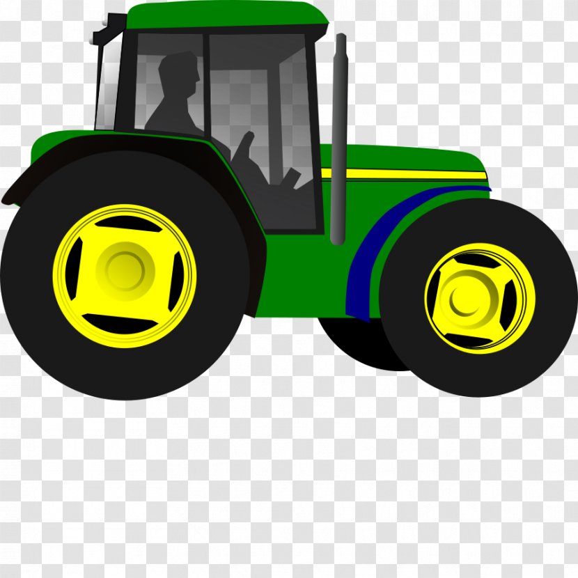 John Deere Tractor Agriculture Clip Art - Yellow - Green Cliparts Transparent PNG