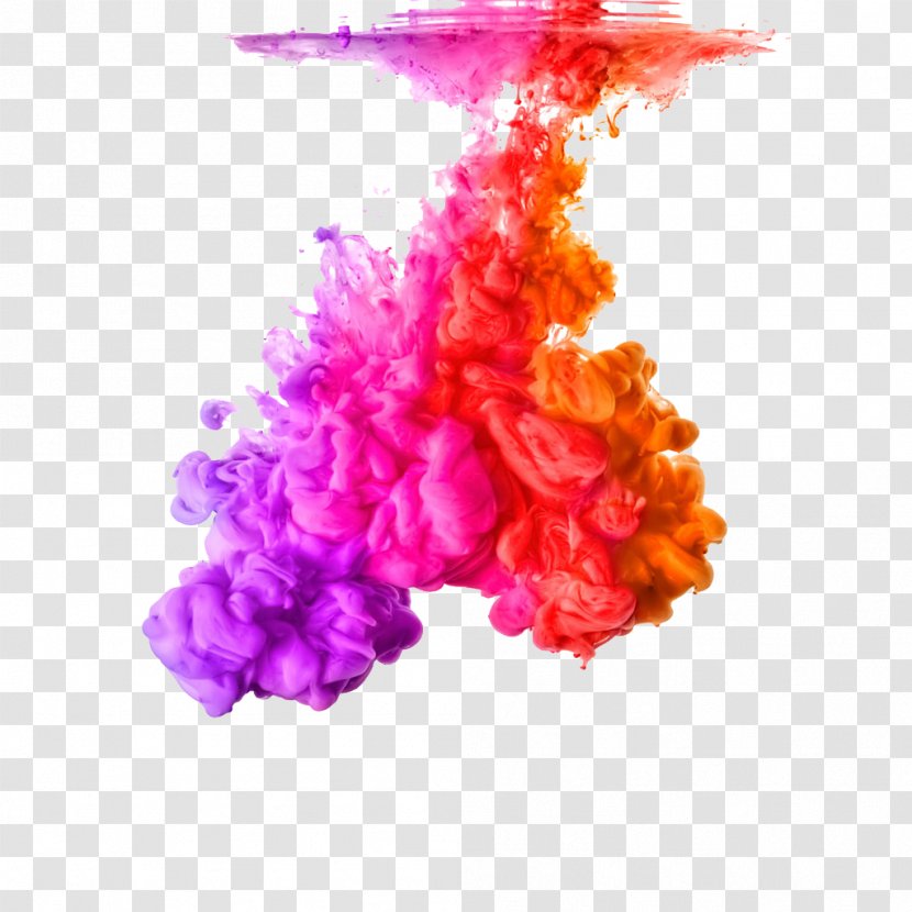 Acrylic Paint Color Ink Stock Photography Rainbow - Heart - Water Shen Mo Transparent PNG