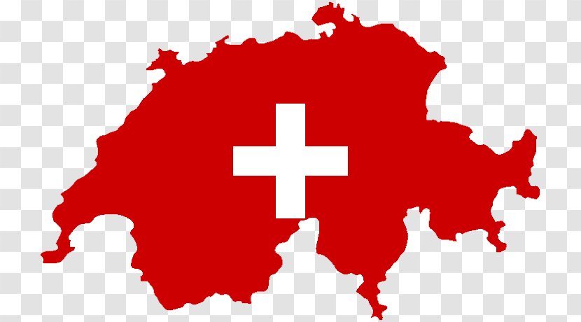 Switzerland Vector Map - Flag Of Transparent PNG