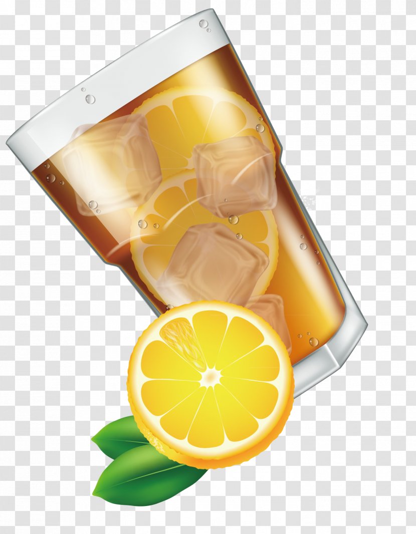 Lemon-lime Drink Orange Juice Harvey Wallbanger - Lemon Beverage Decoration Design Vector Transparent PNG