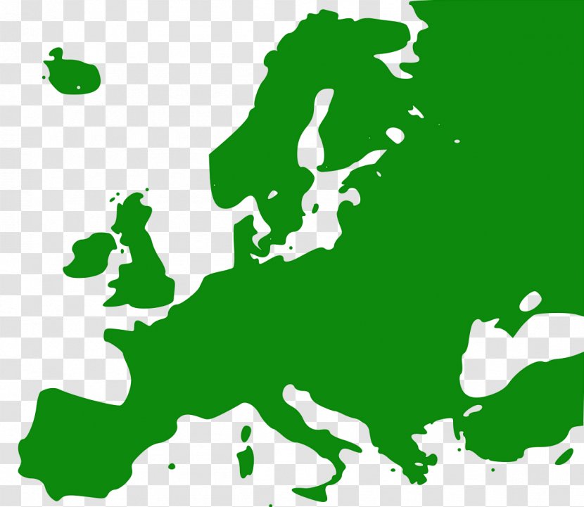 Europe Blank Map World - Black And White Transparent PNG