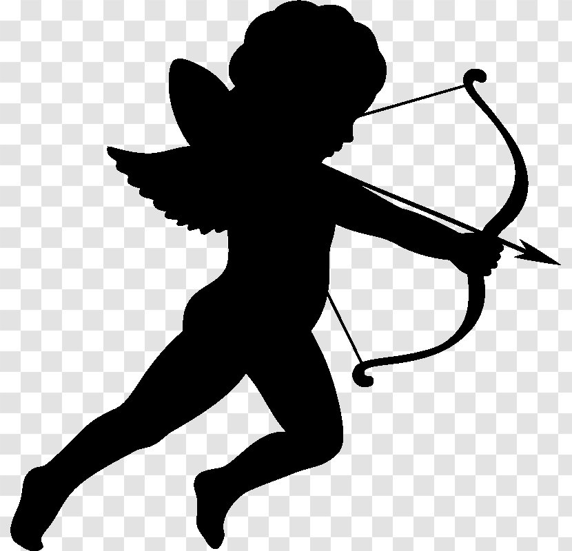 Cupid Royalty-free Silhouette Clip Art - Drawing Transparent PNG