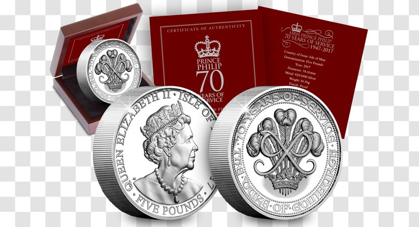 Proof Coinage Piedfort Silver Wedding Anniversary - Prince Philip Transparent PNG