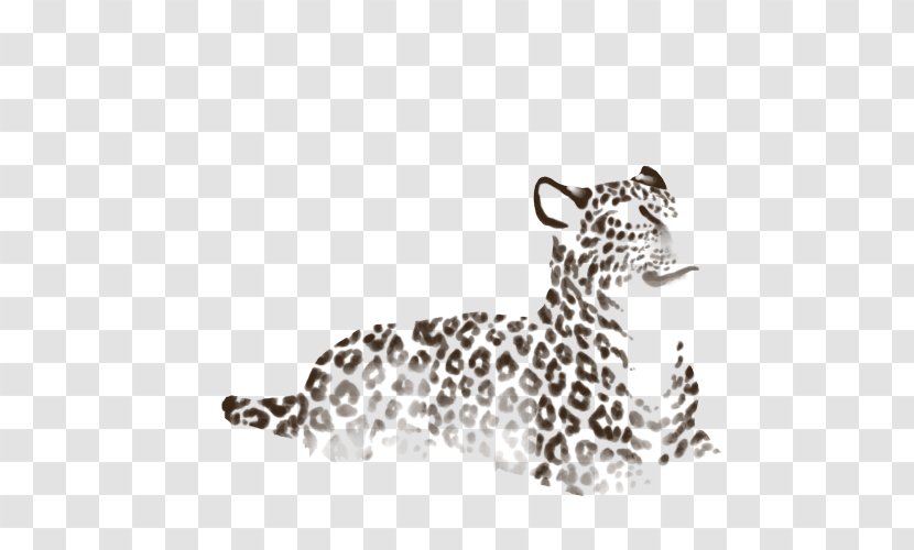 Leopard Cheetah Jaguar Cat Lion - Black And White - Cricut Transparent PNG