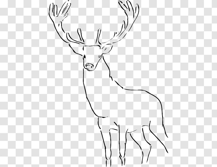 Deer Clip Art - Floral Antlers Transparent PNG