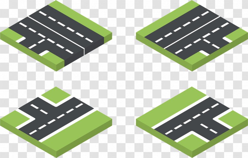 Road Download - Green - Design, Vector Free Transparent PNG