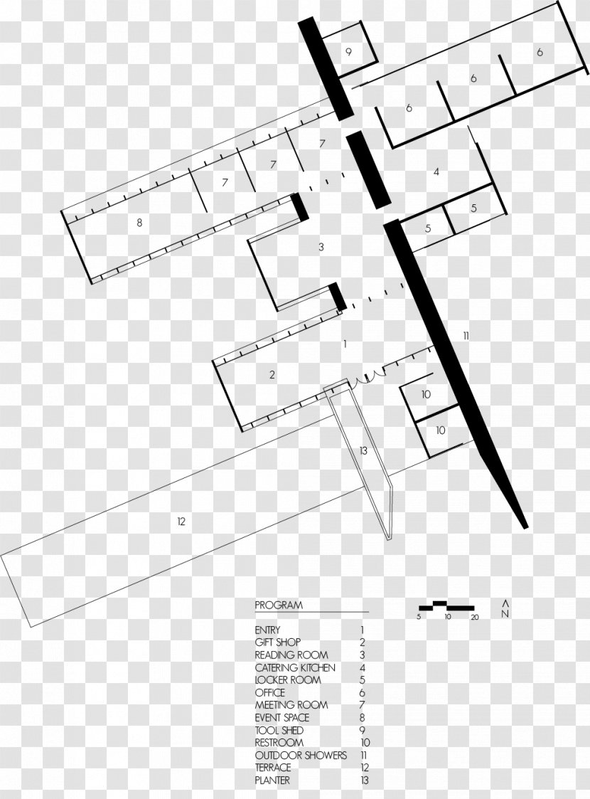 Floor Plan Walden Pond Visitor Center - Schematic Transparent PNG