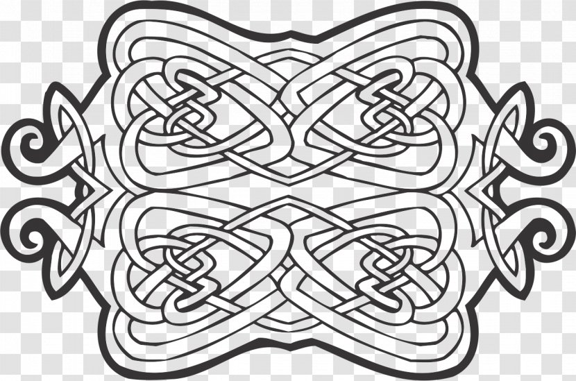 Celtic Knot Ornament Visual Arts - Black - Moon Transparent PNG