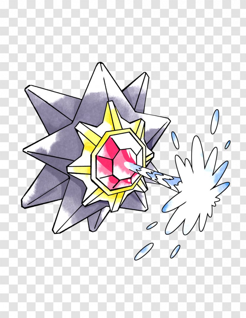 Ash Ketchum Art Watercolor Painting Starmie - Design Transparent PNG