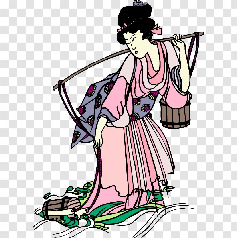 Japan U4f0au8c46u7684u821eu5973 Woman - Fashion Accessory - Wearing National Costume Of Transparent PNG