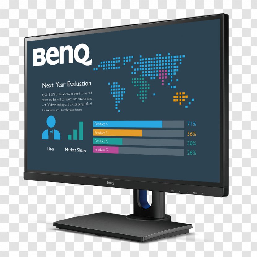 Computer Monitors BenQ LED Monitor IPS Panel 1080p - Brand - Eye Care Transparent PNG