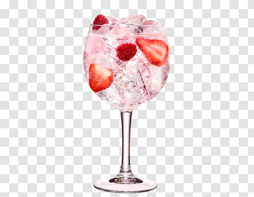 Pink Gin Cocktail And Tonic Water - Gordon S - Night Transparent PNG