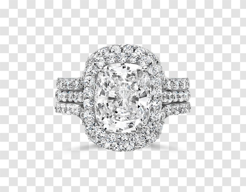 Wedding Ring Engagement Cubic Zirconia - Platinum Transparent PNG
