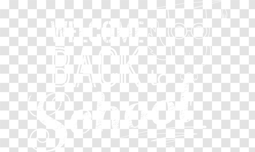 White Black Pattern - Welcome Back To School Transparent PNG