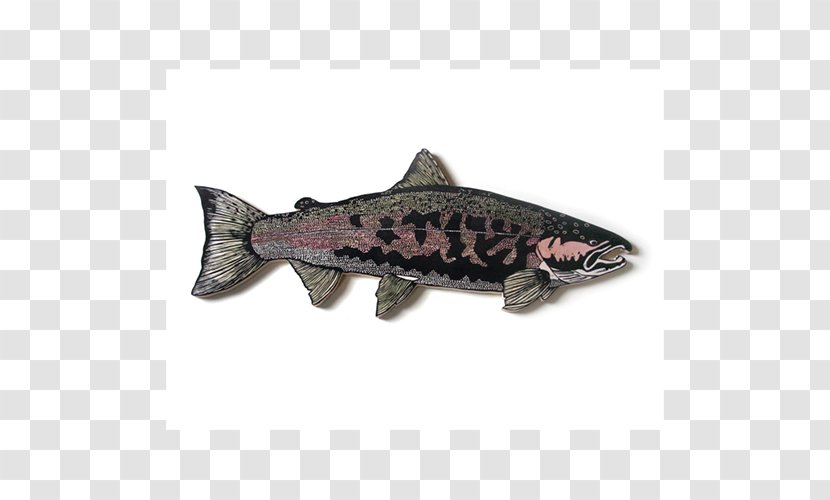 Coho Salmon Trout Run Fish - Woodcut - Sardine Transparent PNG