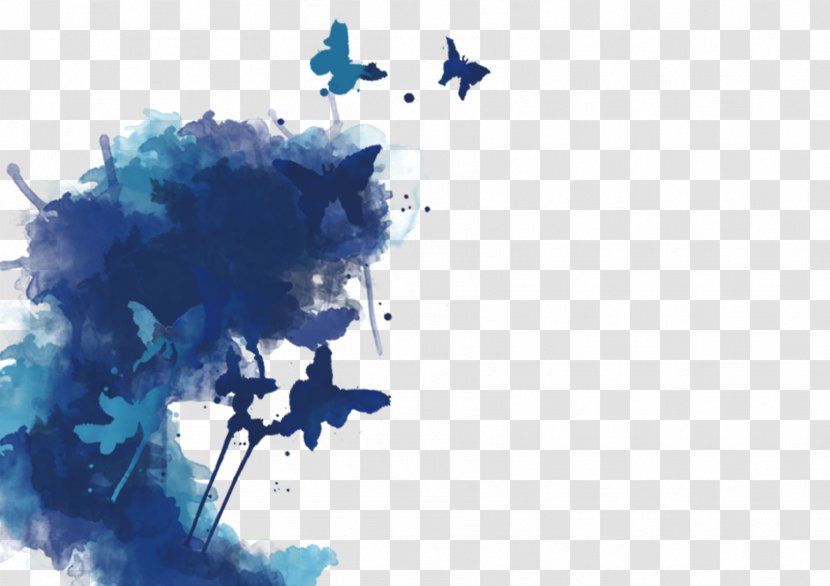 Template Download - Tree - Ink Butterfly Transparent PNG
