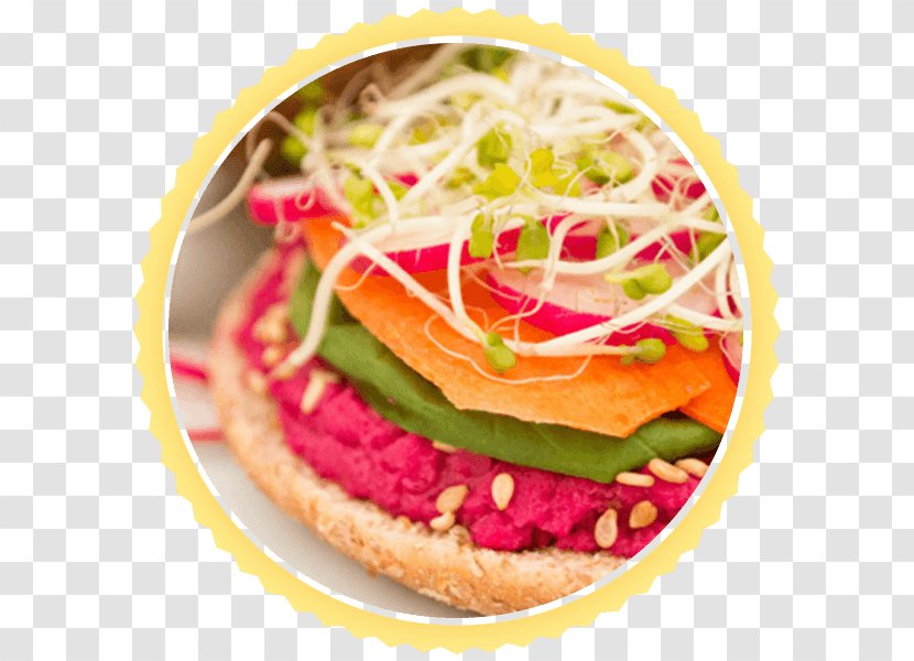 Veggie Burger Veganism Dish Vegetable Sandwich Recipe - Hummus Transparent PNG