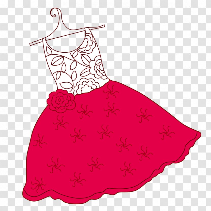 Dress Skirt Drawing - Pink - Red Transparent PNG