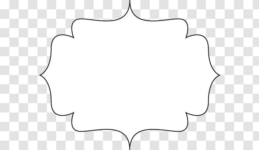 Paper Line Black And White Angle Point - Frame Outline Cliparts Transparent PNG