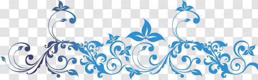 Image Decorative Arts Ornament Illustration - Calligraphy - Blue Transparent PNG