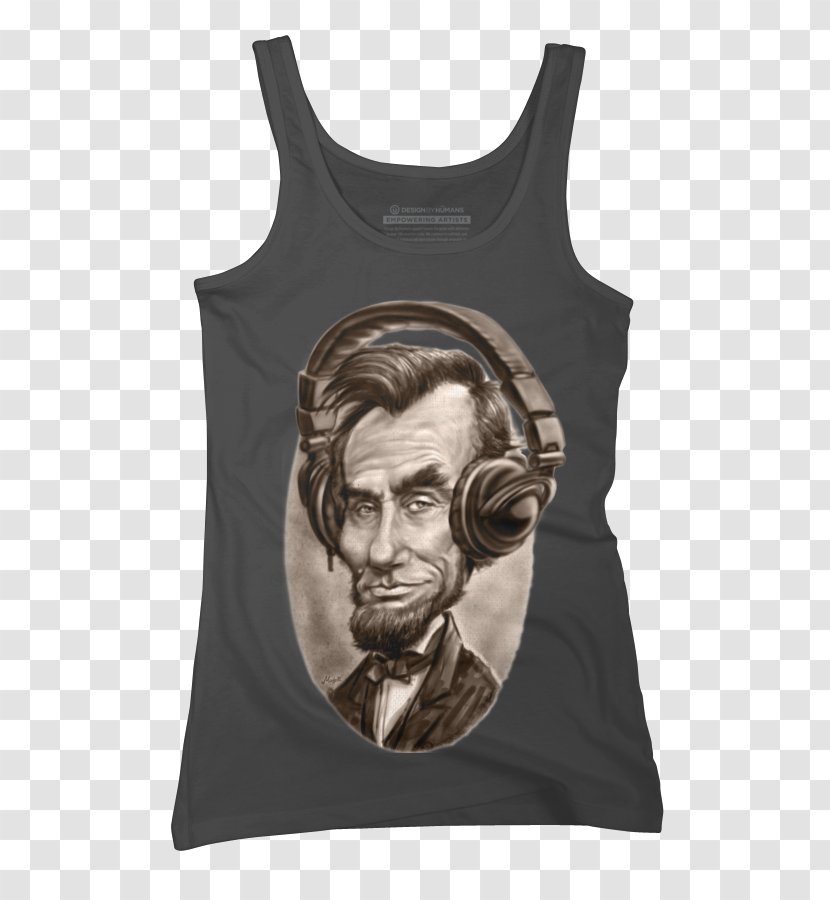 Abraham Lincoln T-shirt Shoulder Sleeveless Shirt - Top Transparent PNG