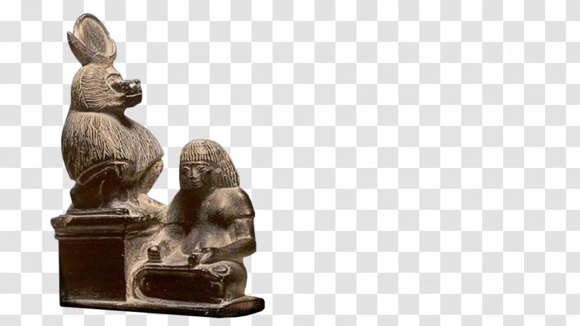 Ancient Egyptian Deities Baboons Thoth - Bronze - Baboon Transparent PNG