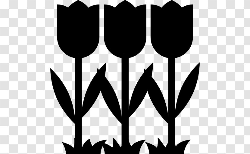 Pattern Clip Art Flower Silhouette Line - Plant - Blackandwhite Transparent PNG