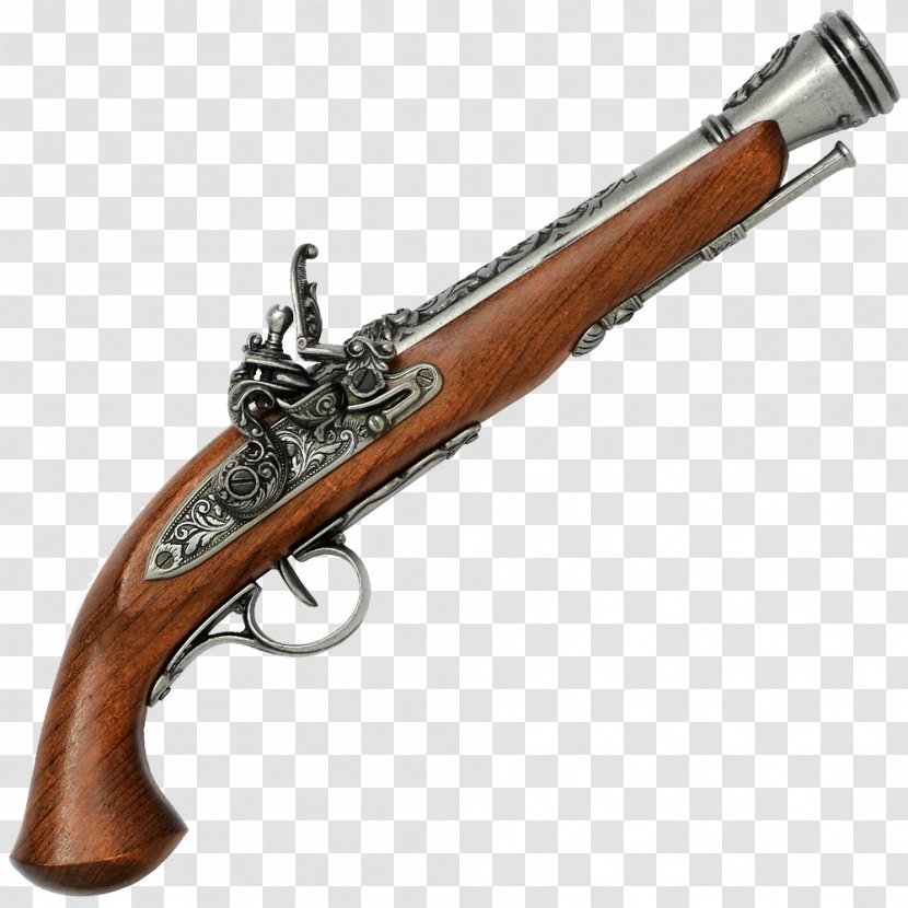 Trigger Firearm Flintlock Percussion Cap Pistol - Watercolor - Weapon Transparent PNG
