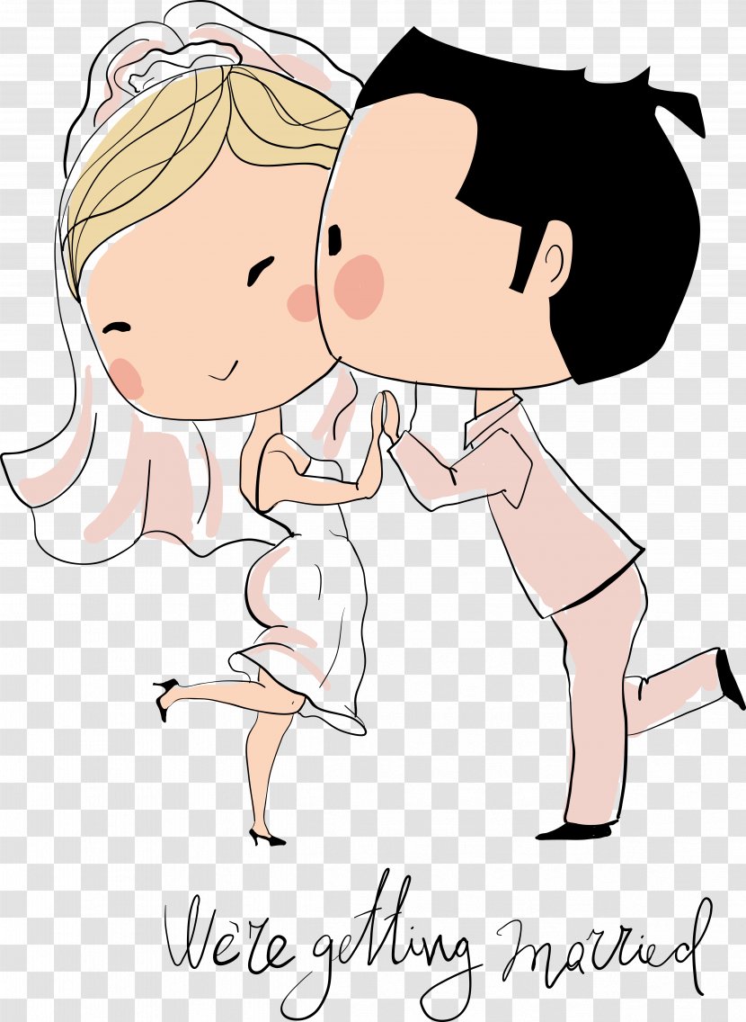 Wedding Invitation Bridegroom Illustration - Cartoon - Hand Drawn Vector Transparent PNG