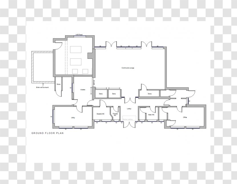 Floor Plan Storey Architecture - Architectural Engineering - Cad Transparent PNG