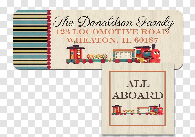 Label Wooden Toy Train Trains & Sets - Envelope Transparent PNG