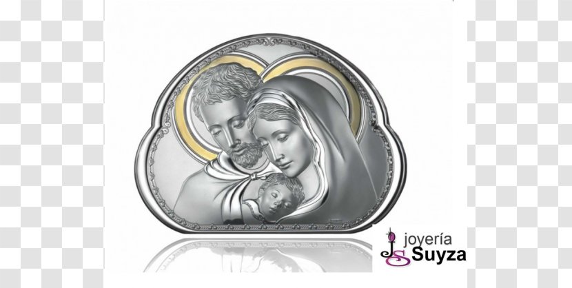 Holy Family Gift Silver Saint - Baptism - Sagrada Familia Transparent PNG