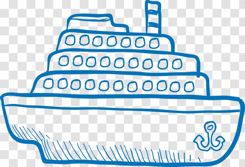 Ship Drawing Boat - Yacht - Blue Transparent PNG