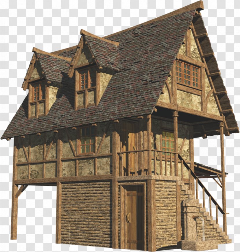 Smoking Cottage Hut - Medieval Architecture - NO FUMAR Transparent PNG
