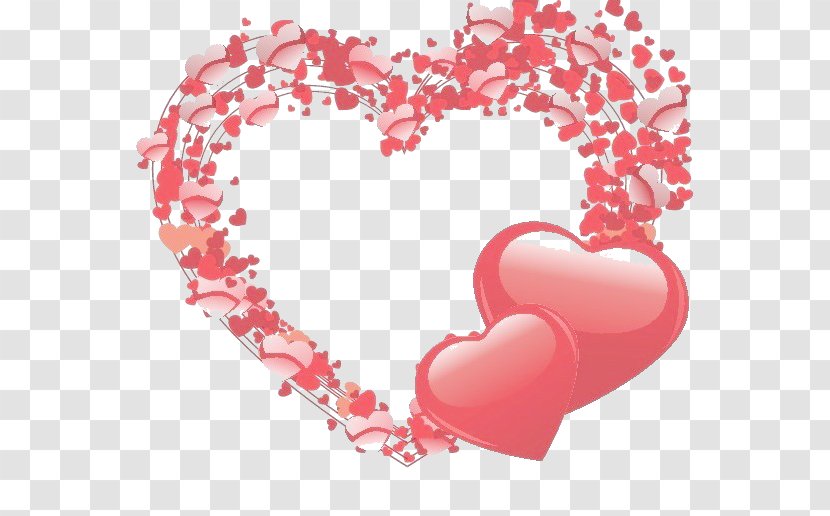 Heart Valentines Day Shape Clip Art - Cartoon - Love Flower Frame Transparent PNG