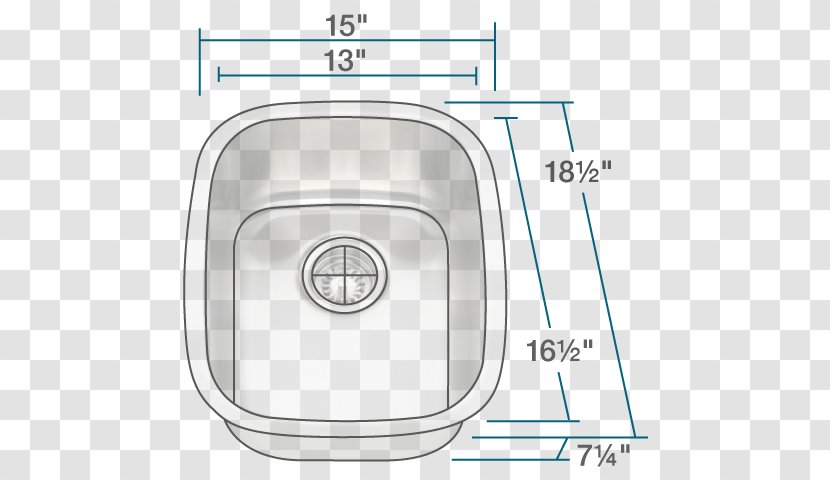 Sink Stainless Steel MR Direct Bowl - Granite - Over Chopping Board Transparent PNG