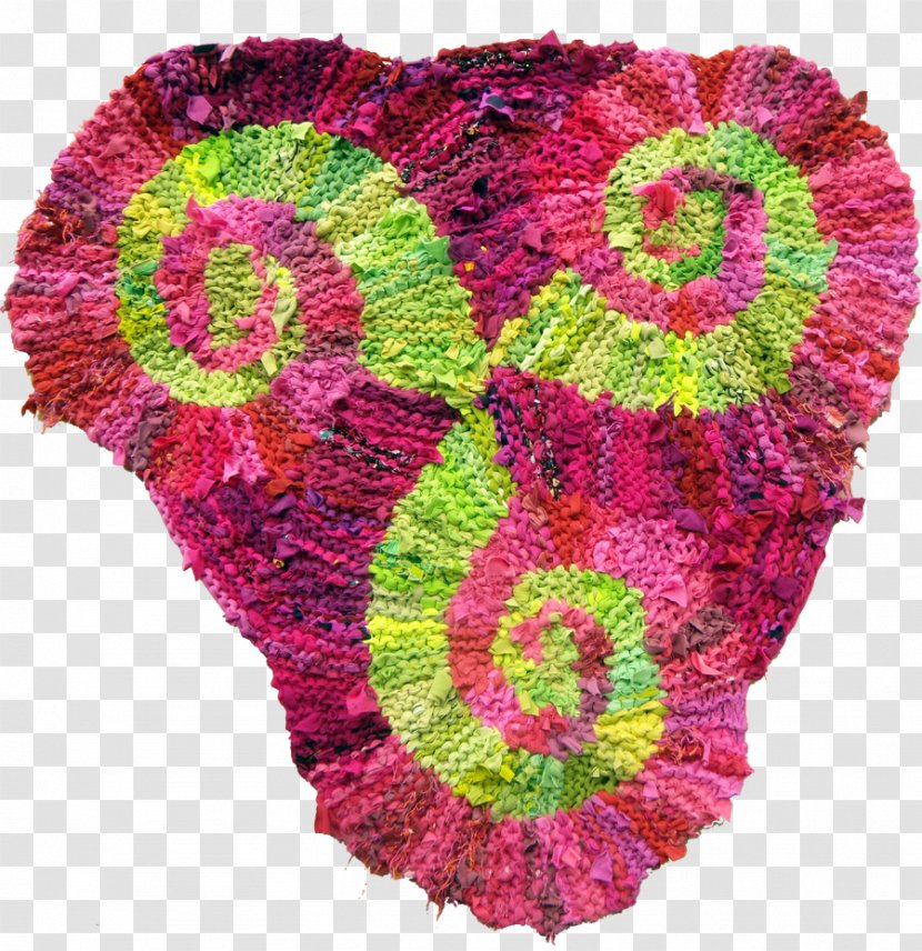 Wool Cut Flowers Crochet Pink M - Magenta - Rug Transparent PNG