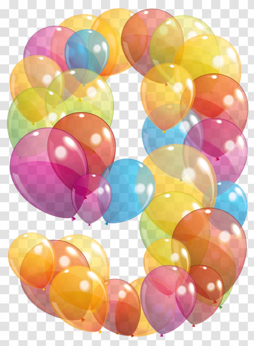 Balloon Birthday Clip Art - Transparent Nine Number Of Balloons Clipart Image Transparent PNG
