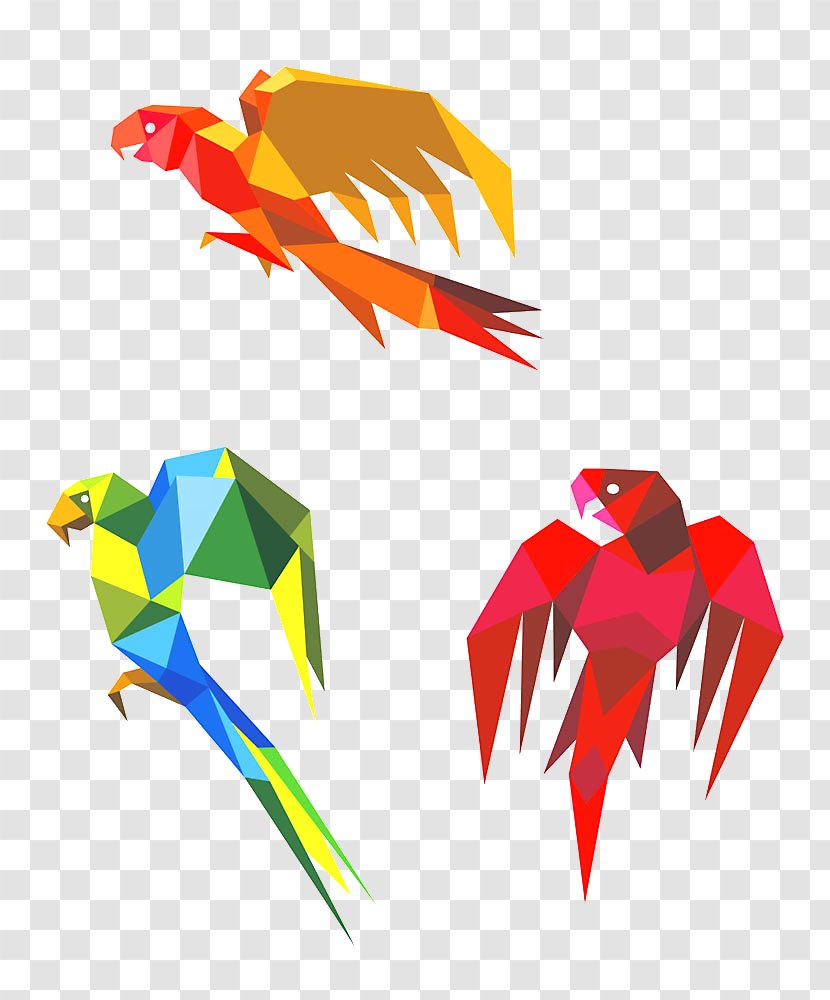 Parrot Origami Bird Clip Art Transparent PNG