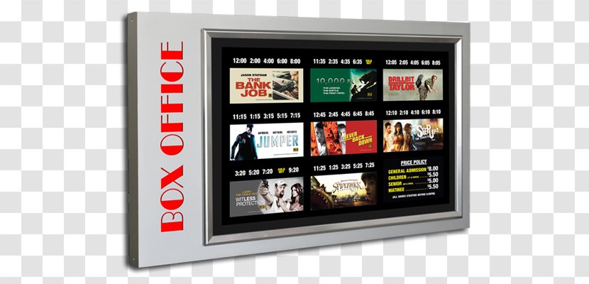 Cinema Display Device Box Office Film Poster - Bus Shelter Transparent PNG