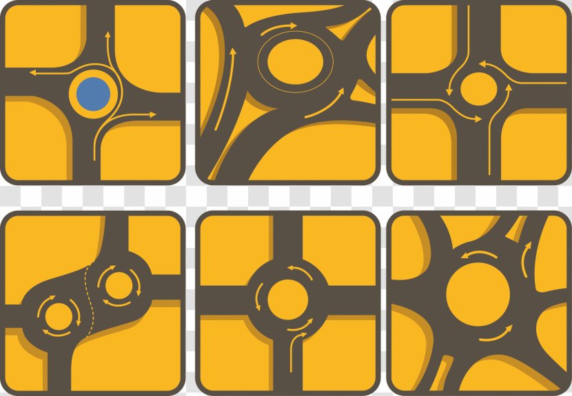 Road Euclidean Vector - Yellow Transparent PNG