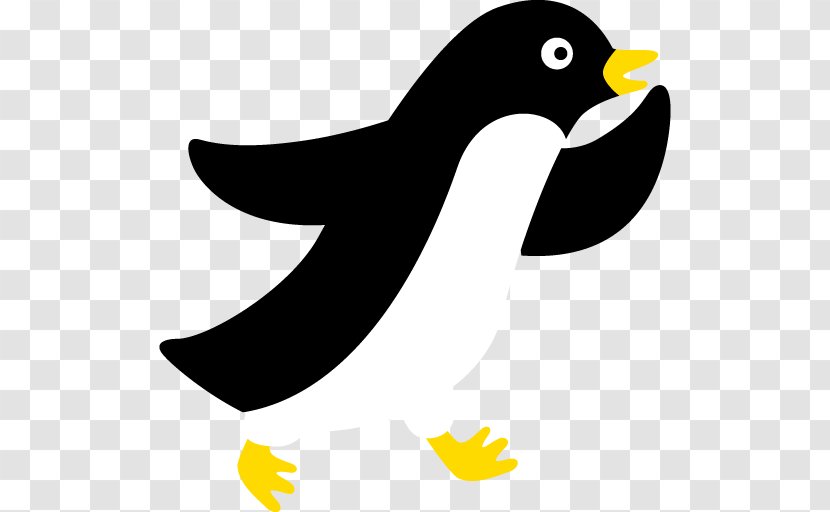 Penguin Clip Art Logo Cartoon Beak - Black And White - Organism Transparent PNG