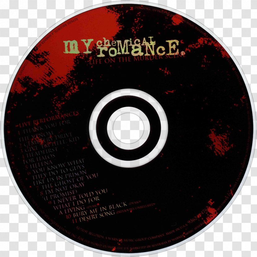 Compact Disc Life On The Murder Scene My Chemical Romance Three Cheers For Sweet Revenge Album - Heart - Dvd Transparent PNG