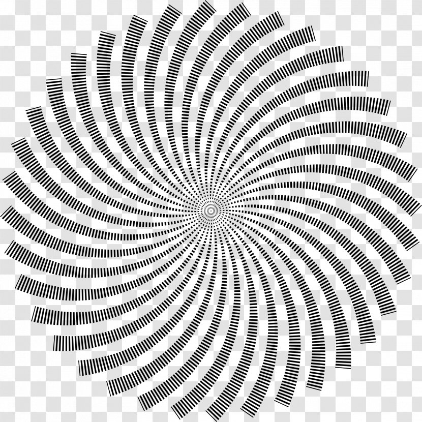 Op Art Spiral Circle - Monochrome Photography - Striped Column Transparent PNG