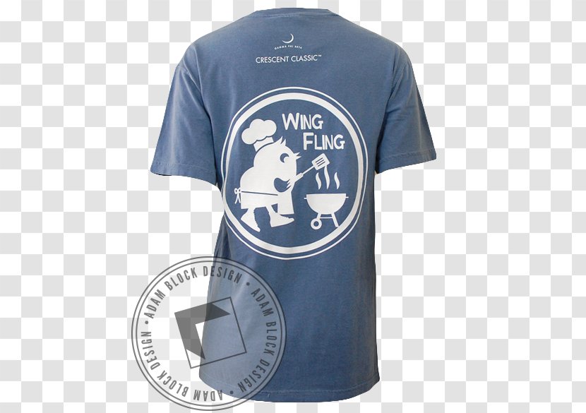T-shirt Sleeve Logo Font - Blue - Bbq Wings Transparent PNG