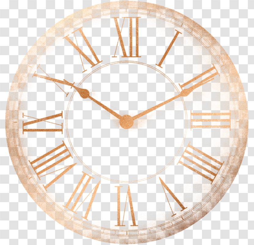 Clock Face Digital - Roman Numerals - Round Watch Transparent PNG