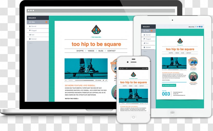 Responsive Web Design Email Marketing HTML - Media Transparent PNG