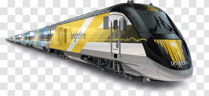 Fort Lauderdale Station Brightline Train Tri-Rail Rail Transport - Locomotive Transparent PNG