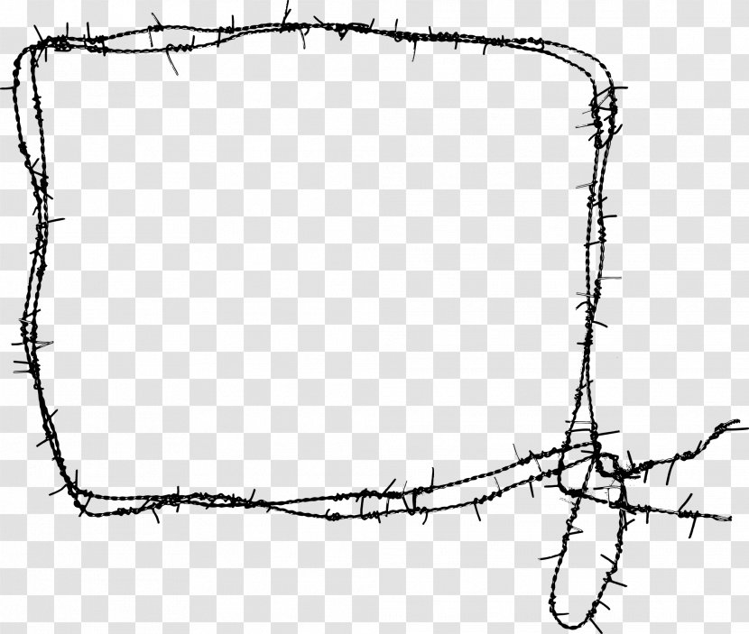 Barbed Wire Picture Frames Fence - Twig Transparent PNG